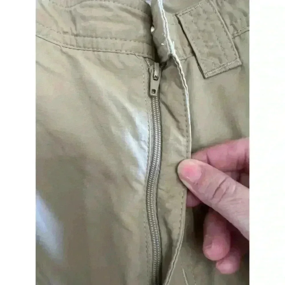 Columbia‎ Omni-Shade Beige Hiking Cargo Outdoor Belted Shorts Size 34x10